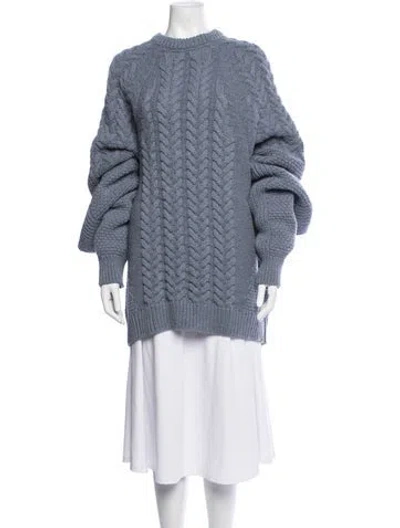 Pre-owned Raey Merino Wool Crew Neck Sweater In Blue