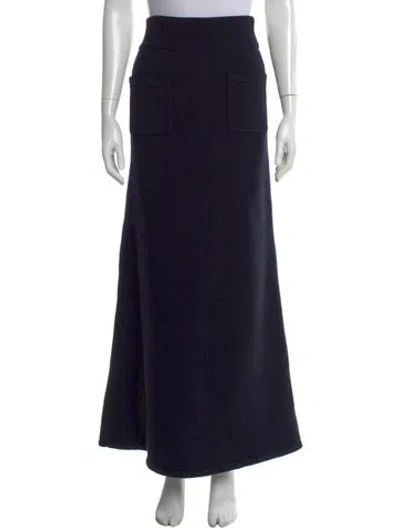 Pre-owned Raey Merino Wool Long Skirt W/ Tags In Black