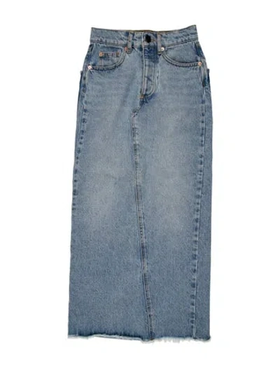 Pre-owned Raey Midi Length Skirt In Blue