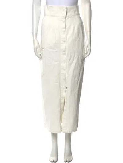 Pre-owned Raey Midi Length Skirt W/ Tags In White