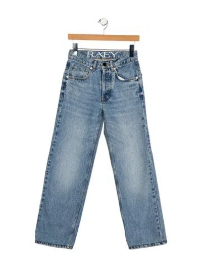 Pre-owned Raey Mid-rise Straight Leg Jeans In Blue