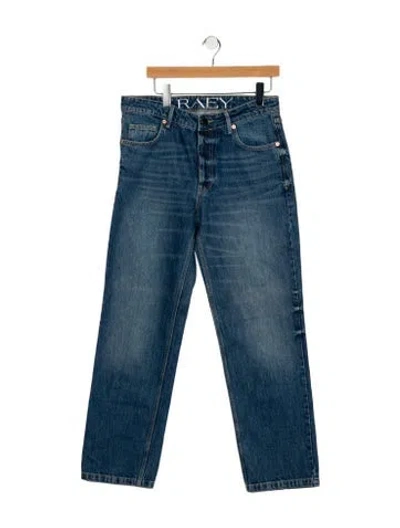 Pre-owned Raey Mid-rise Straight Leg Jeans In Blue