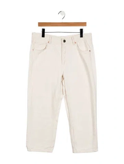 Pre-owned Raey Mid-rise Straight Leg Jeans In White