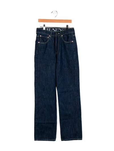Pre-owned Raey Mid-rise Wide Leg Jeans In Blue