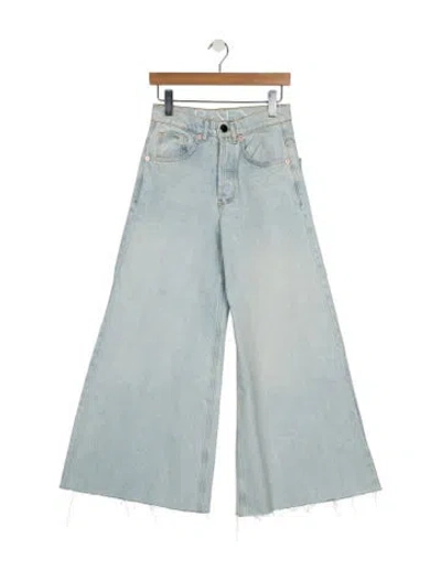 Pre-owned Raey Mid-rise Wide Leg Jeans In Blue
