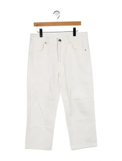 Pre-owned Raey Mid-rise Wide Leg Jeans In White