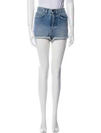 Pre-owned Raey Mini Shorts In Blue