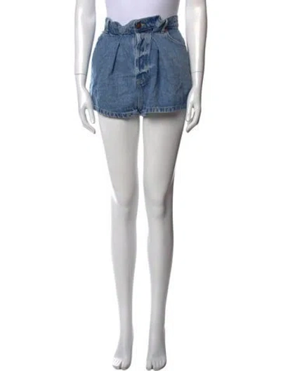 Pre-owned Raey Mini Shorts In Blue