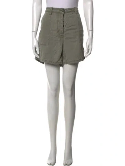 Pre-owned Raey Mini Shorts In Green