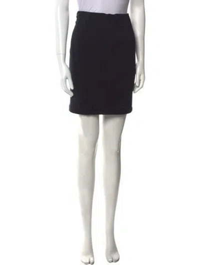 Pre-owned Raey Mini Skirt In Black