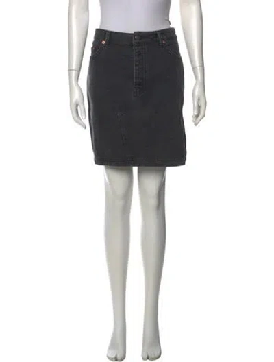 Pre-owned Raey Mini Skirt In Gray