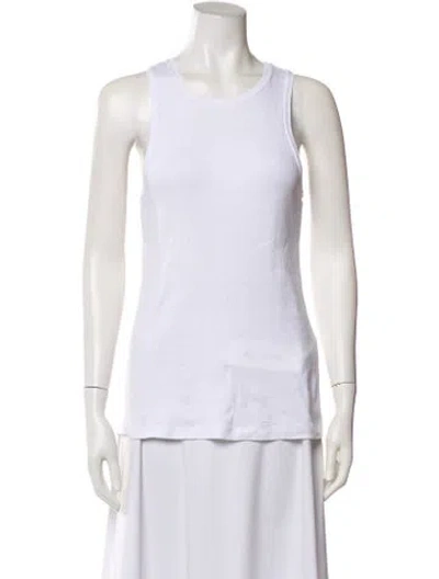Pre-owned Raey Scoop Neck Sleeveless Top In White