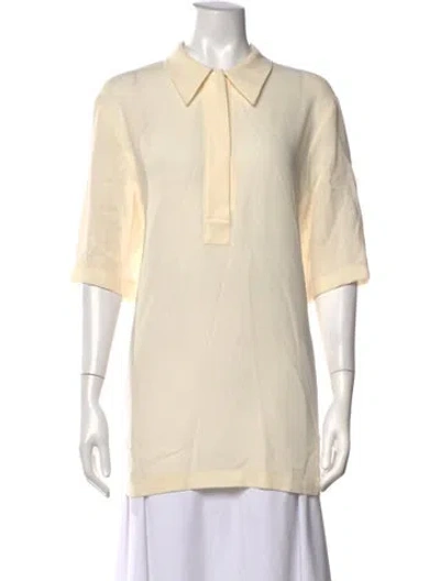 Pre-owned Raey Short Sleeve Polo In Neutrals