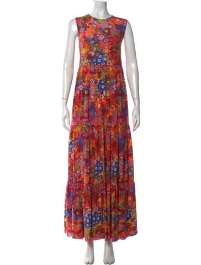 Pre-owned Raey Silk Long Dress In Pink