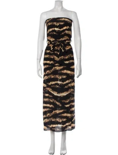 Pre-owned Raey Silk Long Dress W/ Tags In Black