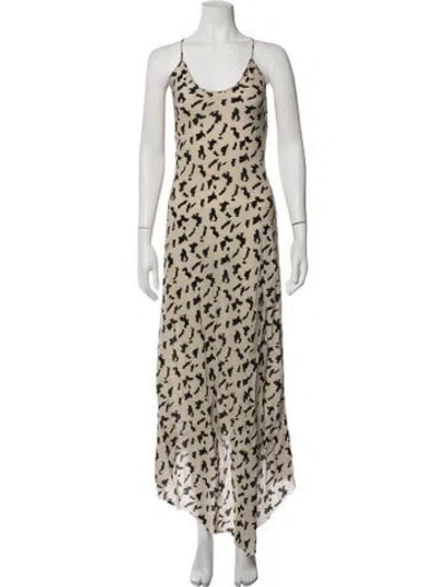 Pre-owned Raey Silk Long Dress W/ Tags In Neutrals