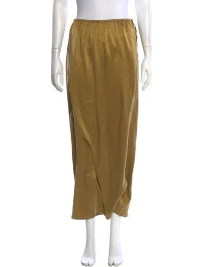 Pre-owned Raey Silk Long Skirt In Yellow
