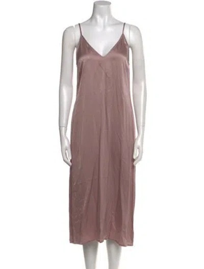 Pre-owned Raey Silk Midi Length Dress In Pink