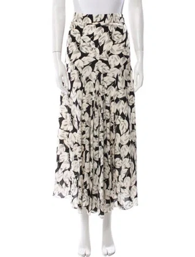 Pre-owned Raey Silk Midi Length Skirt In Neutral