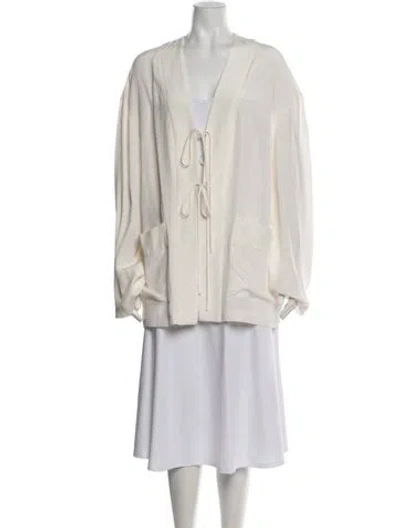 Pre-owned Raey Silk Robe In Neutrals