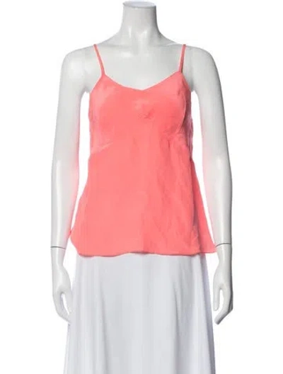 Pre-owned Raey Silk V-neck Top In Pink