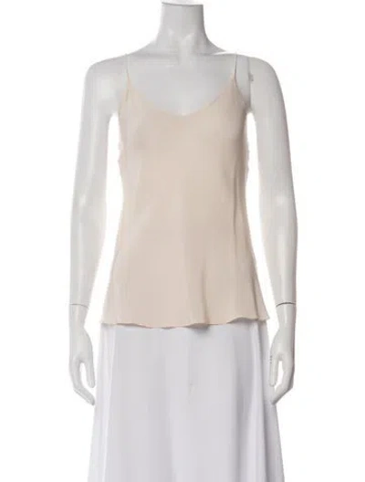 Pre-owned Raey Silk V-neck Top W/ Tags In Blue