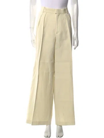 Pre-owned Raey Silk Wide Leg Pants In Neutral