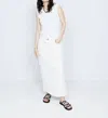 Raey Split Back Organic Cotton Midi Denim Skirt In White In White