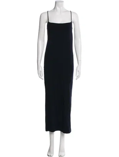 Pre-owned Raey Square Neckline Long Dress In Gray