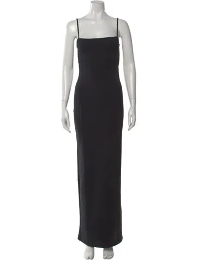 Pre-owned Raey Square Neckline Long Dress W/ Tags In Black