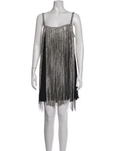 Pre-owned Raey Square Neckline Mini Dress In Multicolor