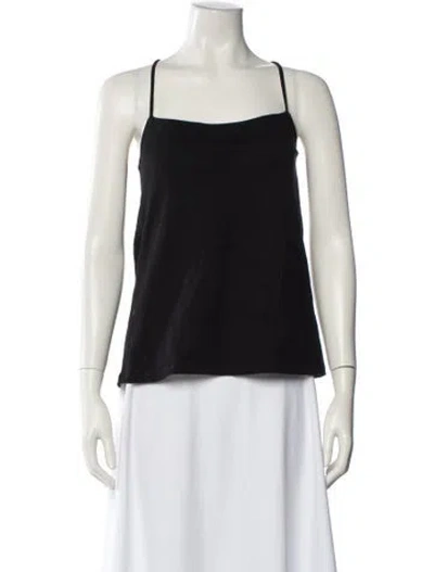 Pre-owned Raey Square Neckline Sleeveless Top In Black