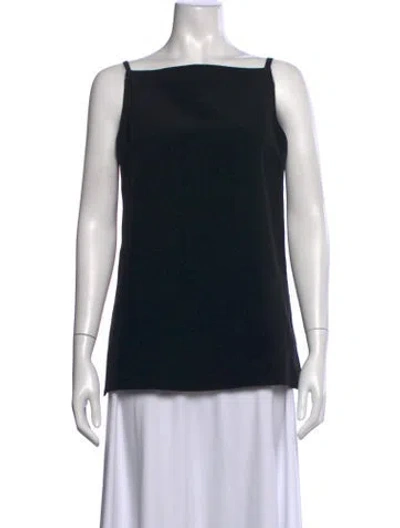 Pre-owned Raey Square Neckline Sleeveless Top In Black