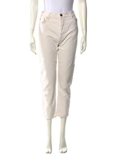 Pre-owned Raey Straight Leg Pants In Neutral