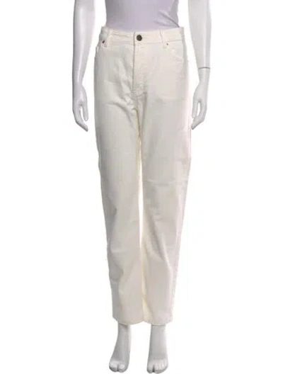 Pre-owned Raey Straight Leg Pants In White