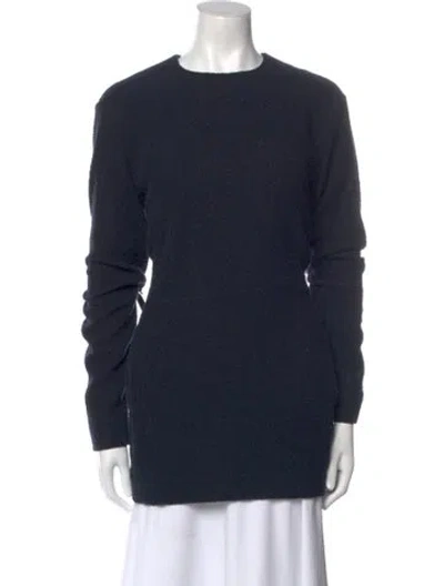 Pre-owned Raey Virgin Wool Mini Dress In Black