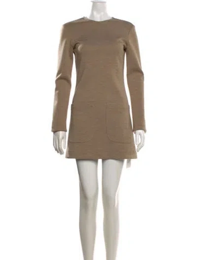 Pre-owned Raey Virgin Wool Mini Dress W/ Tags In Neutral