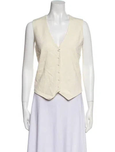 Pre-owned Raey Virgin Wool Vest In Neutral