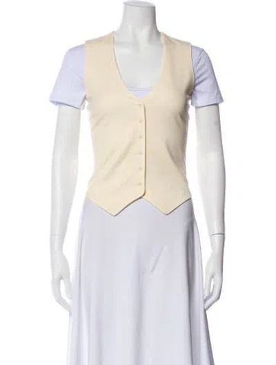 Pre-owned Raey Virgin Wool Vest In Neutral