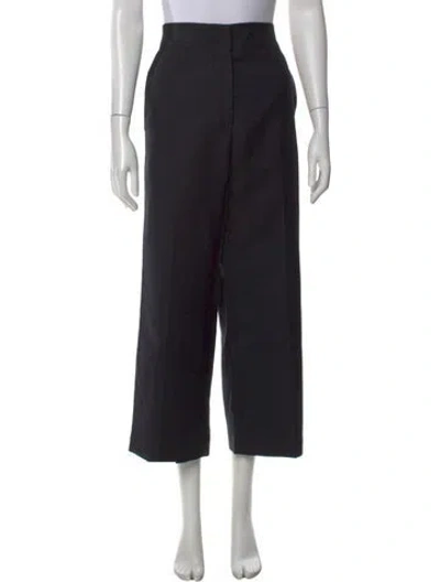 Pre-owned Raey Virgin Wool Wide Leg Pants In Black