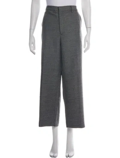 Pre-owned Raey Virgin Wool Wide Leg Pants In Black/grey
