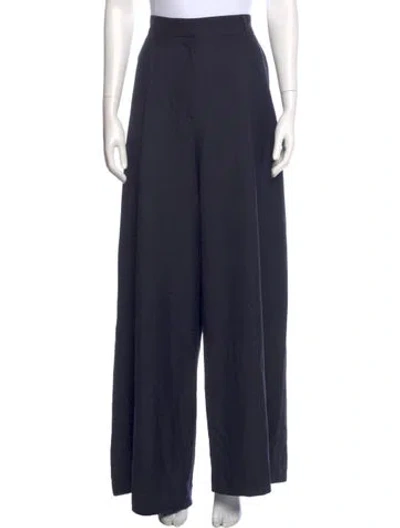 Pre-owned Raey Virgin Wool Wide Leg Pants In Blue