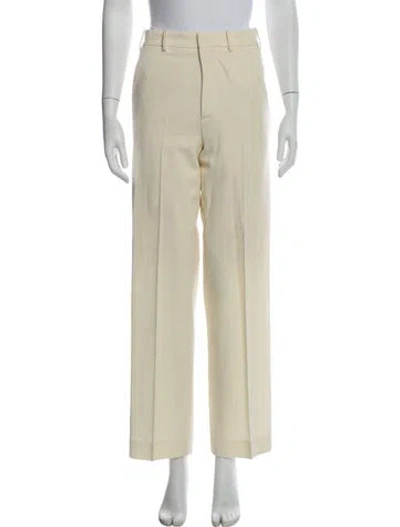 Pre-owned Raey Virgin Wool Wide Leg Pants In Neutral