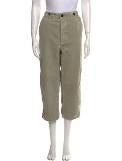 Pre-owned Raey Wide Leg Pants In Green