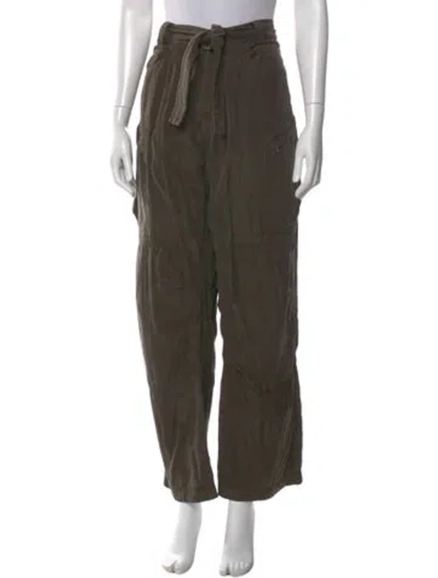 Pre-owned Raey Wide Leg Pants In Green