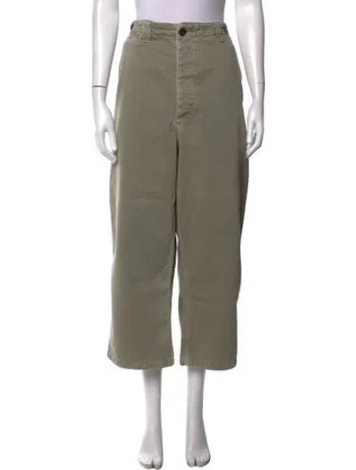 Pre-owned Raey Wide Leg Pants In Green