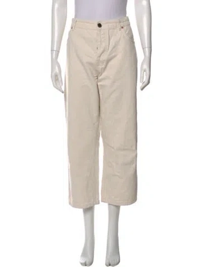 Pre-owned Raey Wide Leg Pants In Neutral