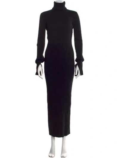 Pre-owned Raey Wool Long Dress In Black