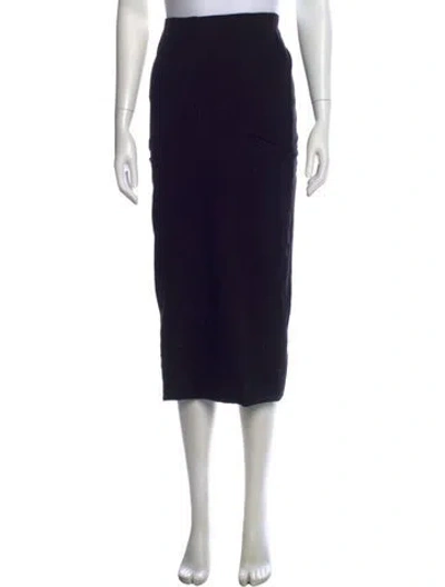 Pre-owned Raey Wool Midi Length Skirt In Black