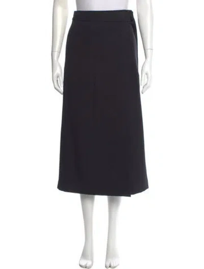 Pre-owned Raey Wool Midi Length Skirt In Black